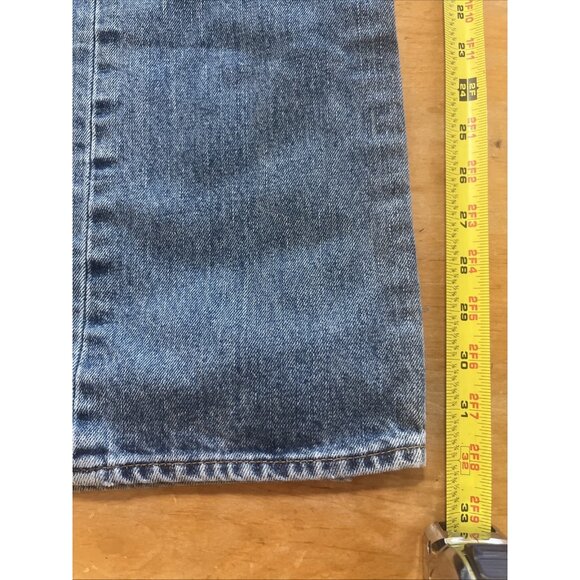 Levis 501 Jeans Mens 35x34 Blue Light Wash Work Wear Straight Leg Cotton Denim - Picture 7 of 9